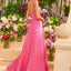 Ava Presley 42577 - Ruffle Detail Printed Prom Gown