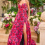 Ava Presley 43006 - Floral Spaghetti Strap Prom Gown