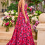 Ava Presley 43006 - Floral Spaghetti Strap Prom Gown