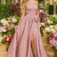 Ava Presley 47400 - Glitter Corset Rosette Ball Gown