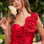 Ava Presley 47452 - One Shoulder Rosette Satin Gown