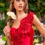 Ava Presley 47452 - One Shoulder Rosette Satin Gown