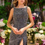 Ava Presley 47458 - Crystal Embellished Open Back Gown