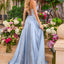 Ava Presley 47459 - Pearl Embellished High Slit Gown