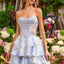 Ava Presley 47474 - Strapless Tiered Ruffle High-Low Gown