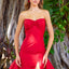 Ava Presley 42538 - Strapless Ruched Slit Prom Gown