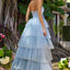 Ava Presley 42589 - Beaded Bow Tiered Tulle Gown