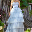 Ava Presley 42589 - Beaded Bow Tiered Tulle Gown