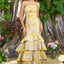 Ava Presley 43081 - Strapless Tiered Ruffle Brocade Gown