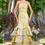 Ava Presley 43081 - Strapless Tiered Ruffle Brocade Gown