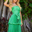 Ava Presley 47367 - Pleated Tiered Bow Prom Gown