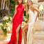 Ava Presley 47378 - Crystal Halter Ruched Prom Gown