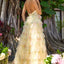 Ava Presley 47413 - Floral Tiered Tulle Halter Prom Gown