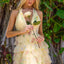 Ava Presley 47413 - Floral Tiered Tulle Halter Prom Gown