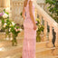 Ava Presley 47437 - Beaded Scoop Neck Prom Gown