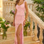 Ava Presley 47437 - Beaded Scoop Neck Prom Gown