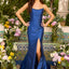 Ava Presley 43014 - Strapless Satin High Slit Gown