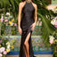 Ava Presley 47378 - Crystal Halter Ruched Prom Gown