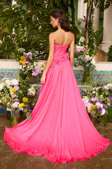 Ava Presley 42536 - Floral Rosette Waistline A Line Gown