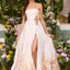 Ava Presley 42542 - Strapless Floral A Line Prom Gown