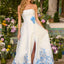 Ava Presley 42542 - Strapless Floral A Line Prom Gown