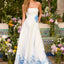 Ava Presley 42542 - Strapless Floral A Line Prom Gown