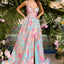 Ava Presley 42549 - Floral Jacquard A Line Prom Gown