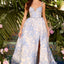 Ava Presley 42549 - Floral Jacquard A Line Prom Gown