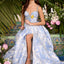 Ava Presley 42549 - Floral Jacquard A Line Prom Gown