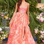 Ava Presley 42549 - Floral Jacquard A Line Prom Gown