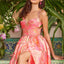 Ava Presley 42549 - Floral Jacquard A Line Prom Gown