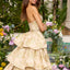 Ava Presley 42555 - Strapless Floral Ball Gown with Tiered Ruffles