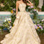 Ava Presley 42555 - Strapless Floral Ball Gown with Tiered Ruffles