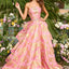 Ava Presley 42555 - Strapless Floral Ball Gown with Tiered Ruffles