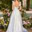 Ava Presley 42557 - Floral A-Line Prom Gown Featuring Ruffled Straps