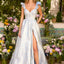 Ava Presley 42557 - Floral A-Line Prom Gown Featuring Ruffled Straps