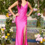 Ava Presley 42594 - Beaded V Neck Prom Gown with Slit