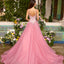 Ava Presley 42643 - Beaded V-Neck A-Line Prom Gown