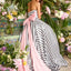 Ava Presley 43010 - Striped Ball Gown Featuring Oversized Back Bow