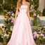 Ava Presley 43010 - Striped Ball Gown Featuring Oversized Back Bow