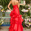 Ava Presley 43015 - Straight Neckline Tiered Ruffle Prom Dress