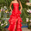 Ava Presley 43015 - Straight Neckline Tiered Ruffle Prom Dress
