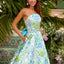 Ava Presley 43017 - Printed Ball Gown Featuring Statement Back Bow