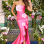 Ava Presley 43026 - Floral Embellished Mermaid Gown Featuring Ruffled Slit
