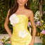 Ava Presley 43026 - Floral Embellished Mermaid Gown Featuring Ruffled Slit