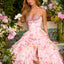Ava Presley 43034 - Floral Print Tiered Ruffle Corset Prom Gown