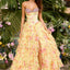 Ava Presley 43034 - Floral Print Tiered Ruffle Corset Prom Gown