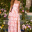 Ava Presley 43035 - Square Neckline Layered Floral Prom Gown