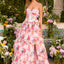 Ava Presley 43036 - Beaded Corset Floral Tiered Prom Gown