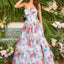 Ava Presley 43036 - Beaded Corset Floral Tiered Prom Gown
